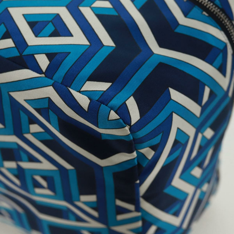 【日本直送】愛馬仕 Ousdevoyage PM 手拿包 絲綢藍 正品 ti3647SM-15