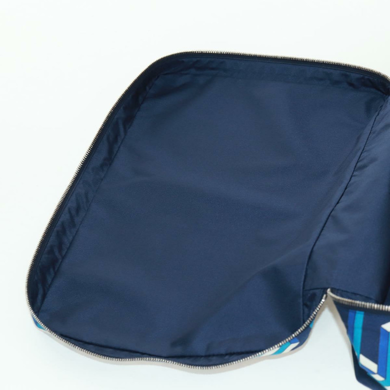 【日本直送】愛馬仕 Ousdevoyage PM 手拿包 絲綢藍 正品 ti3647SM-16