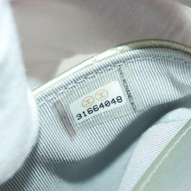 【日本直送】香奈兒鏈條肩包，絎縫皮革，紫色，銀色雙C標誌，正品編號172041SAM-9