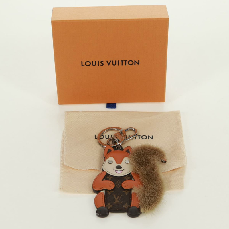 【日本直送】路易威登 Monogram Porte Cles 松鼠吊飾 棕色 M00345 LV Auth 161327M-10