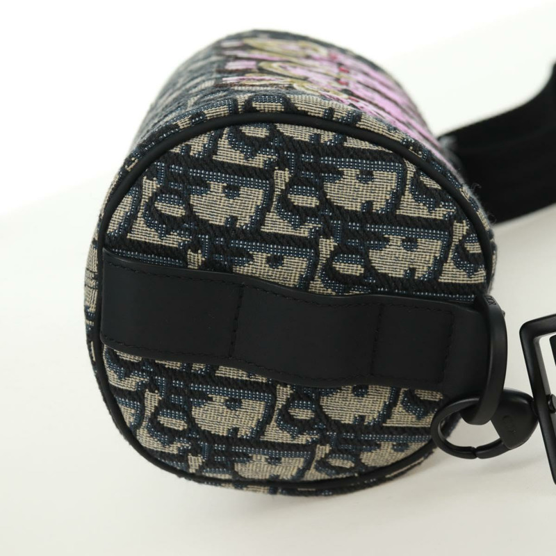 【日本直送】Christian Dior Trotter帆布斜紋兔迷你拉桿包 海軍藍 正品 162245SAM-3