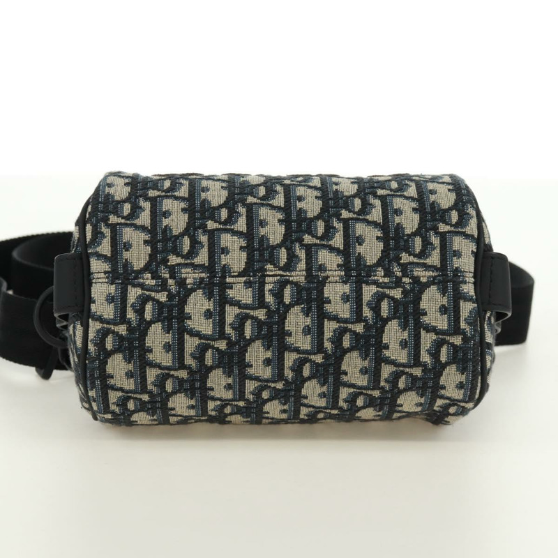 【日本直送】Christian Dior Trotter帆布斜紋兔迷你拉桿包 海軍藍 正品 162245SAM-4