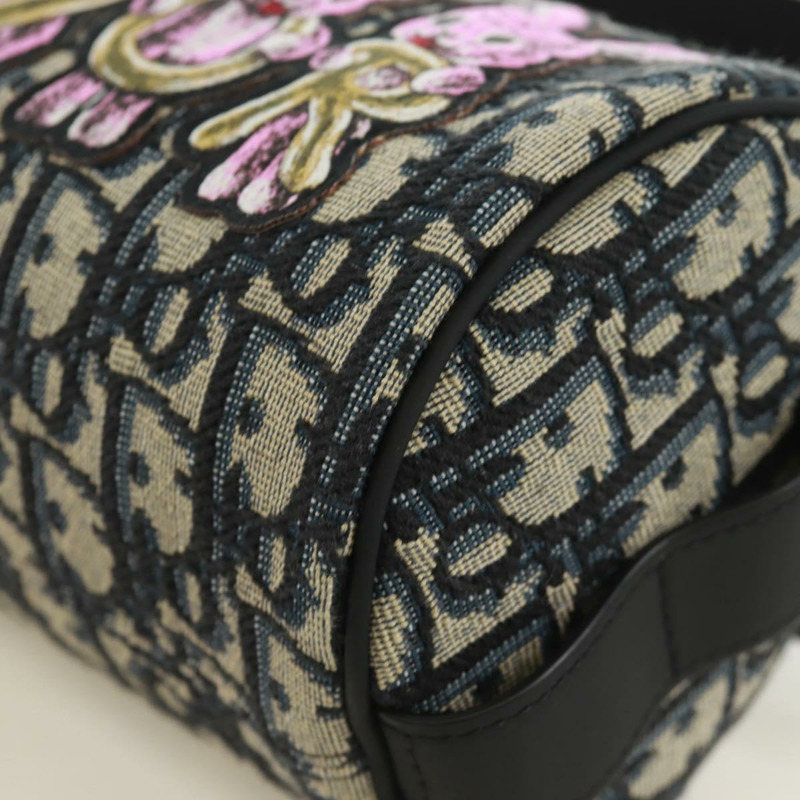 【日本直送】Christian Dior Trotter帆布斜紋兔迷你拉桿包 海軍藍 正品 162245SAM-13