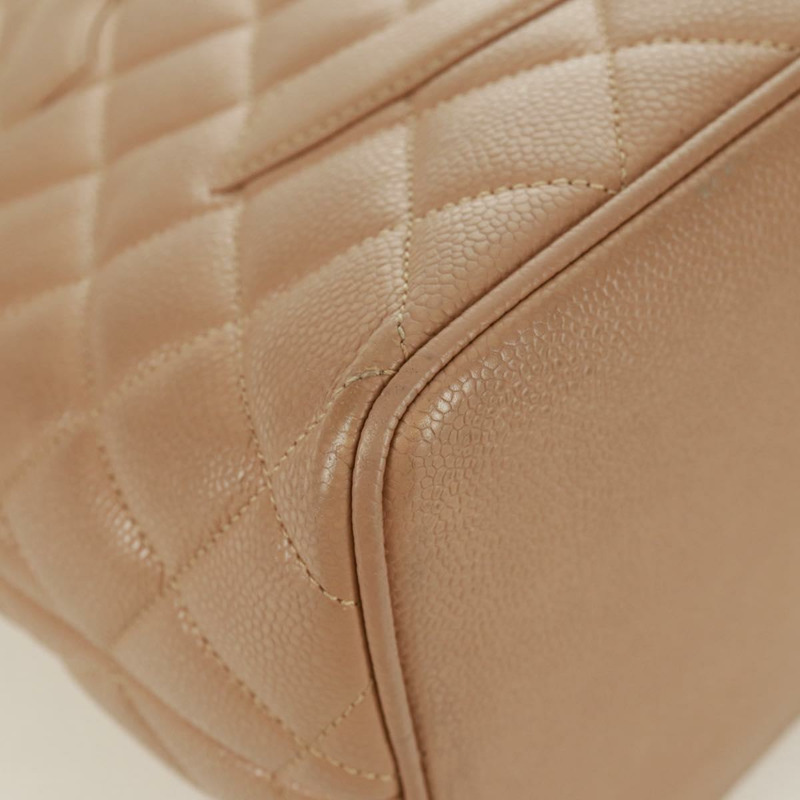 【日本直送】香奈兒 (CHANEL) Matelasse Reprint 托特包，魚子醬紋理，米色，金色 CC 標誌，正品編號 161734SAV-14