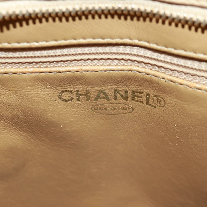 【日本直送】香奈兒 (CHANEL) Matelasse Reprint 托特包，魚子醬紋理，米色，金色 CC 標誌，正品編號 161734SAV-20