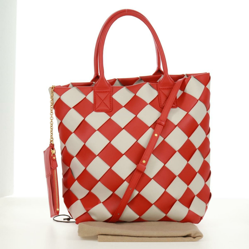 【日本直送】BOTTEGA VENETA INTRECCIATO Cabas 包皮革 2way 橙色金色正品 161744SAM-11