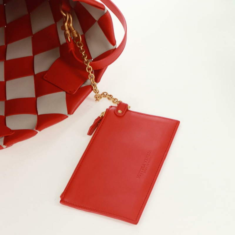 【日本直送】BOTTEGA VENETA INTRECCIATO Cabas 包皮革 2way 橙色金色正品 161744SAM-19