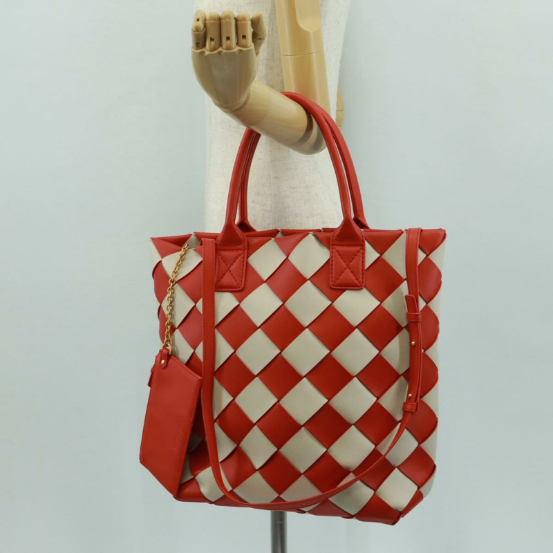 【日本直送】BOTTEGA VENETA INTRECCIATO Cabas 包皮革 2way 橙色金色正品 161744SAM-27