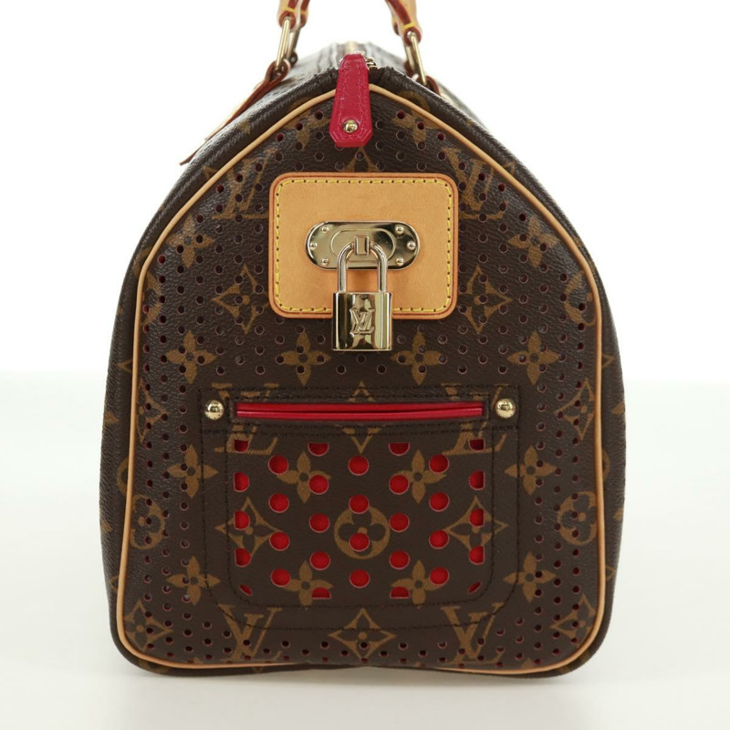 【日本直送】路易威登 Monogram Perfo Speedy 30 手提包，玫紅色，M95180，LV 正品，編號 161701SAV-2