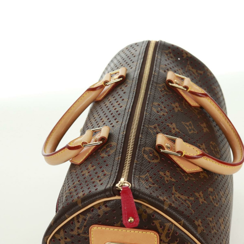 【日本直送】路易威登 Monogram Perfo Speedy 30 手提包，玫紅色，M95180，LV 正品，編號 161701SAV-5