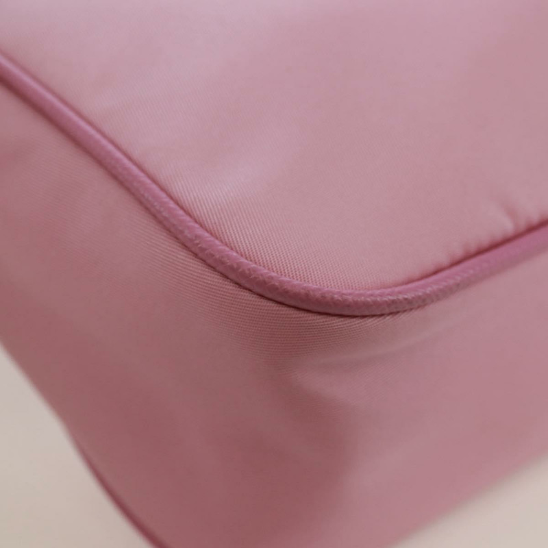 【日本直送】PRADA 尼龍粉紅銀色單肩包 正品 161747SAM-14