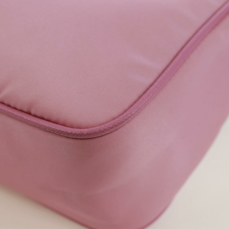 【日本直送】PRADA 尼龍粉紅銀色單肩包 正品 161747SAM-15