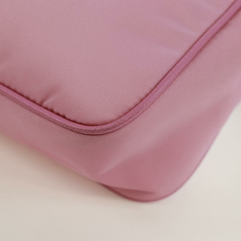 【日本直送】PRADA 尼龍粉紅銀色單肩包 正品 161747SAM-17