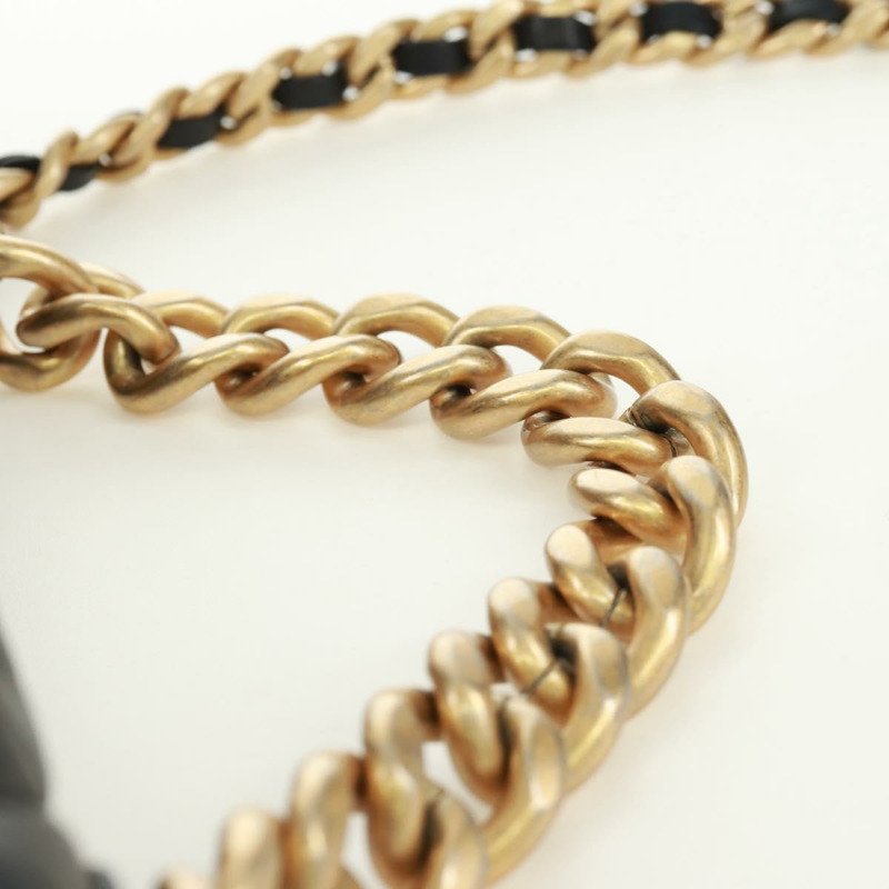 【日本直送】香奈兒 (CHANEL) 大號翻蓋鏈條包 Chanel 19 羊皮兩用包 黑色 金色 CC 標誌 Auth 161748SM-13