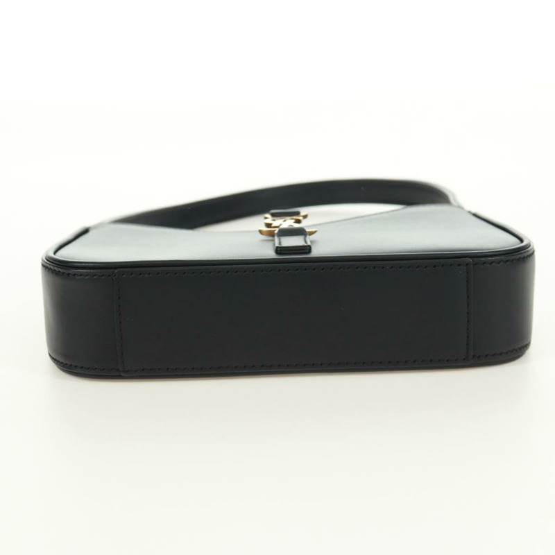 【日本直送】SAINT LAURENT LE57 迷你手提包 皮革 黑色 金色 正品 161703SAM-4