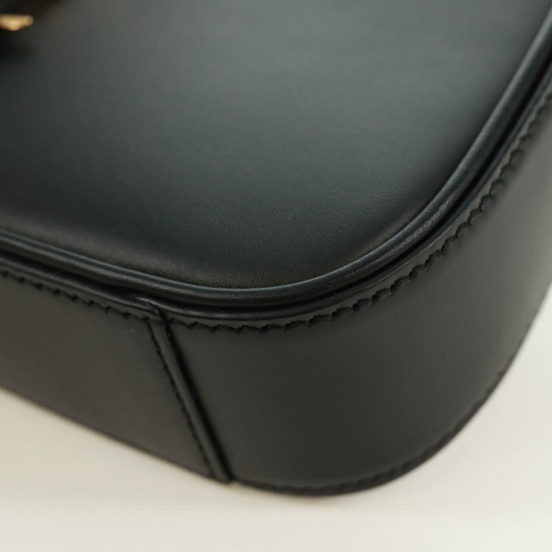 【日本直送】SAINT LAURENT LE57 迷你手提包 皮革 黑色 金色 正品 161703SAM-14