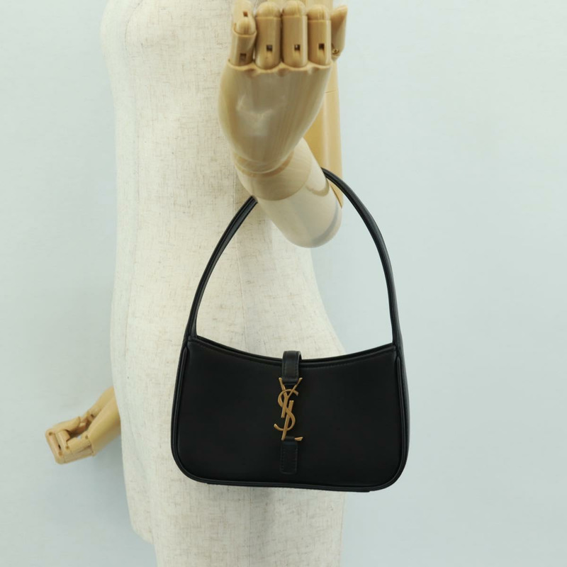 【日本直送】SAINT LAURENT LE57 迷你手提包 皮革 黑色 金色 正品 161703SAM-22