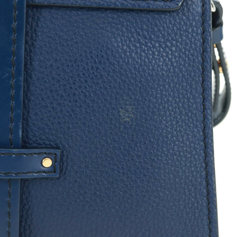 【日本直送】Chloe Abbey Smallday 手提包 皮革 2way Blue Gold Silver Auth am10710V-2