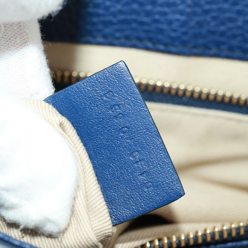 【日本直送】Chloe Abbey Smallday 手提包 皮革 2way Blue Gold Silver Auth am10710V-10