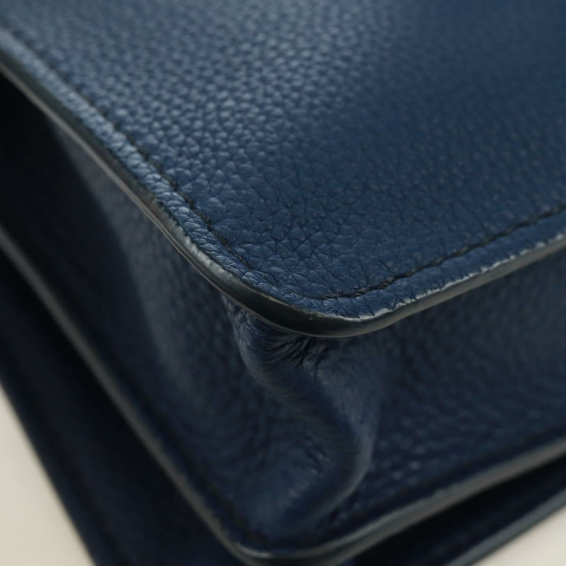 【日本直送】Chloe Abbey Smallday 手提包 皮革 2way Blue Gold Silver Auth am10710V-15