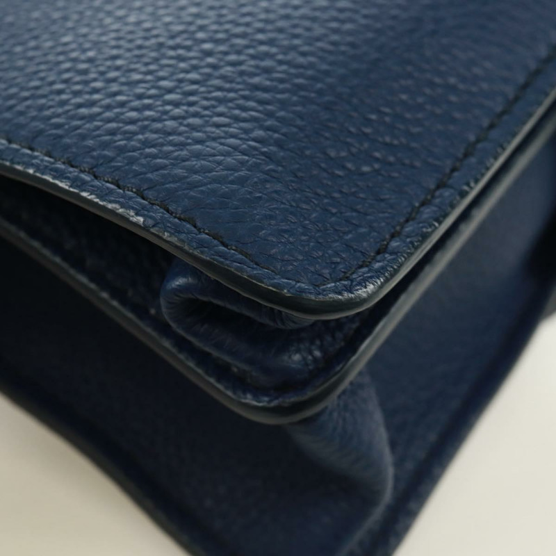 【日本直送】Chloe Abbey Smallday 手提包 皮革 2way Blue Gold Silver Auth am10710V-17