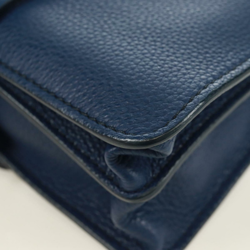 【日本直送】Chloe Abbey Smallday 手提包 皮革 2way Blue Gold Silver Auth am10710V-18