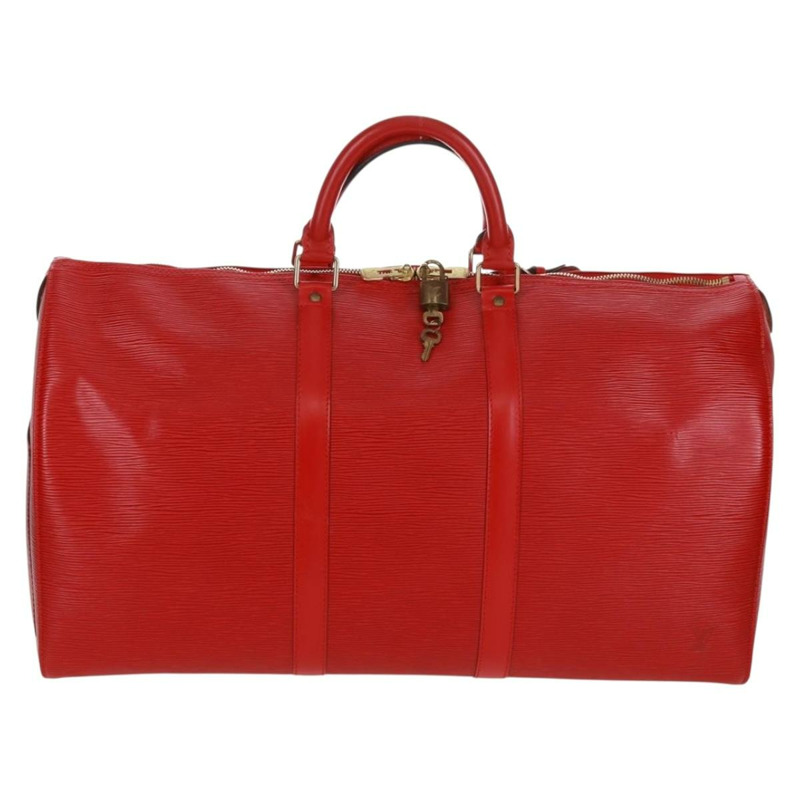 【日本直送】路易威登 Epi Keepall 50 波士頓包 紅色 M42967 LV Auth am10702V-1