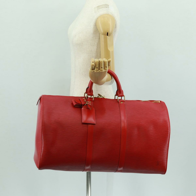 【日本直送】路易威登 Epi Keepall 50 波士頓包 紅色 M42967 LV Auth am10702V-21