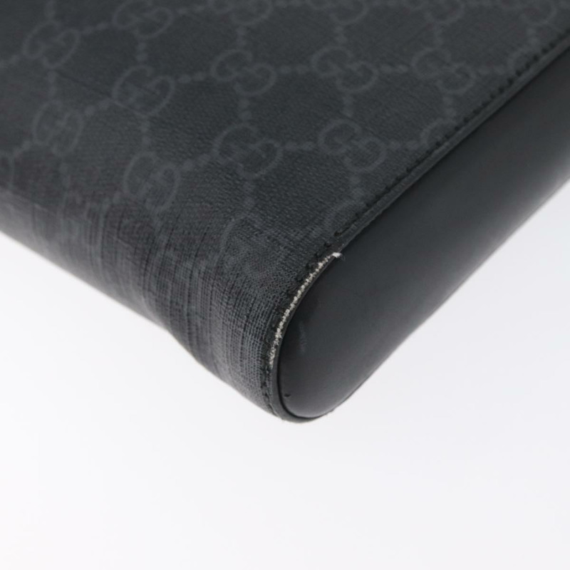 【日本直送】GUCCI GG Supreme Sherry Line 單肩包 PVC 黑色銀色 523599 正品 BA10640-8