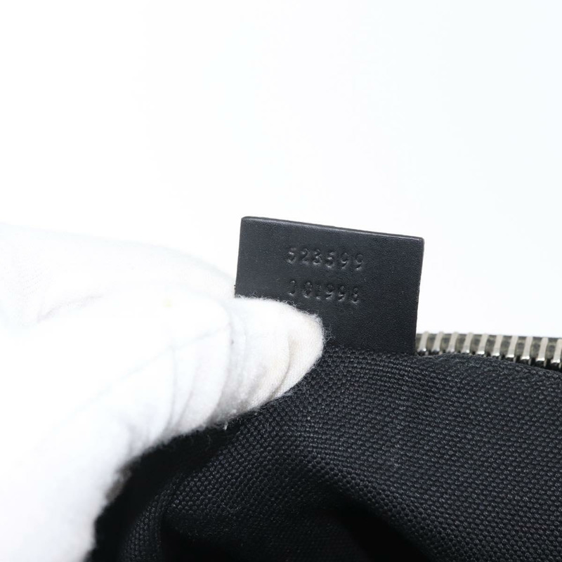 【日本直送】GUCCI GG Supreme Sherry Line 單肩包 PVC 黑色銀色 523599 正品 BA10640-11