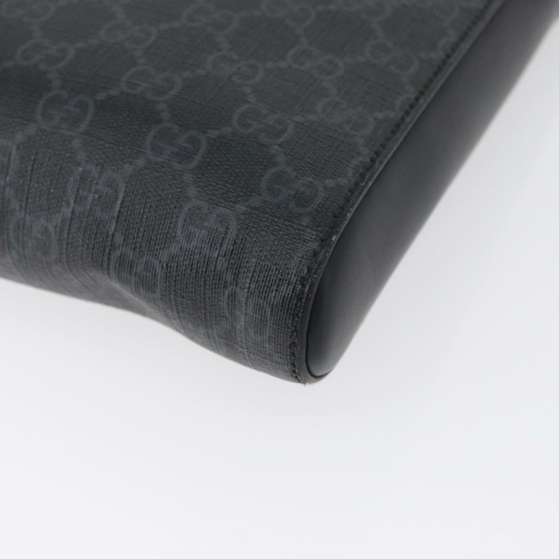 【日本直送】GUCCI GG Supreme Sherry Line 單肩包 PVC 黑色銀色 523599 正品 BA10640-15