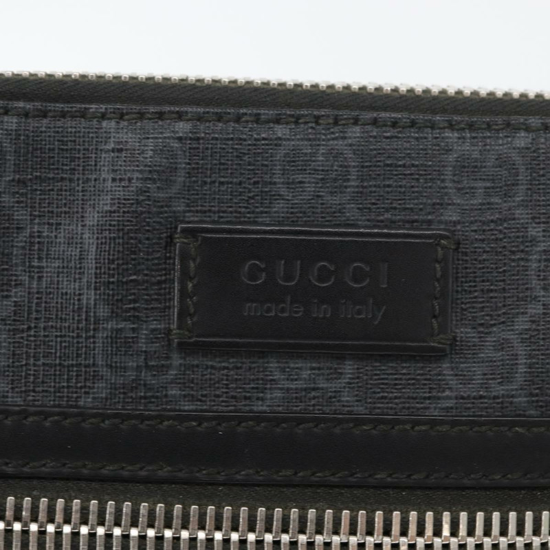 【日本直送】GUCCI GG Supreme Sherry Line 單肩包 PVC 黑色銀色 523599 正品 BA10640-17