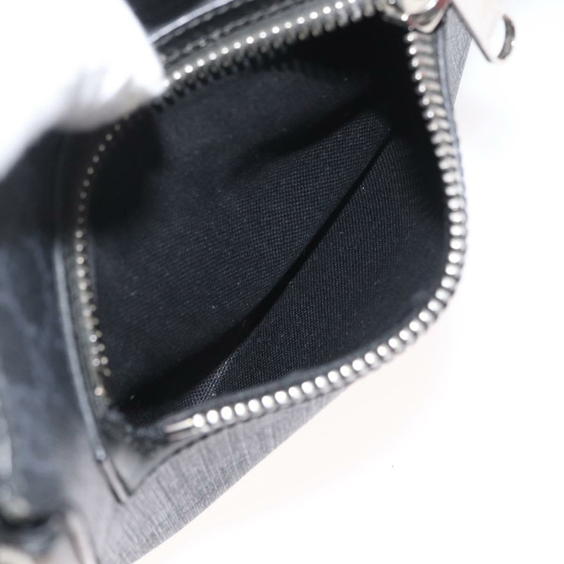 【日本直送】GUCCI GG Supreme Sherry Line 單肩包 PVC 黑色銀色 523599 正品 BA10640-23