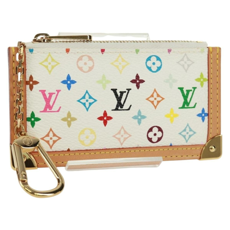 【日本直送】路易威登 (LOUIS VUITTON) 多色 Pochette Cles 零錢包 白色 M92655 LV 正品 171850V-0