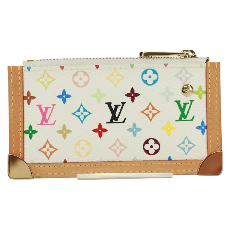 【日本直送】路易威登 (LOUIS VUITTON) 多色 Pochette Cles 零錢包 白色 M92655 LV 正品 171850V-1