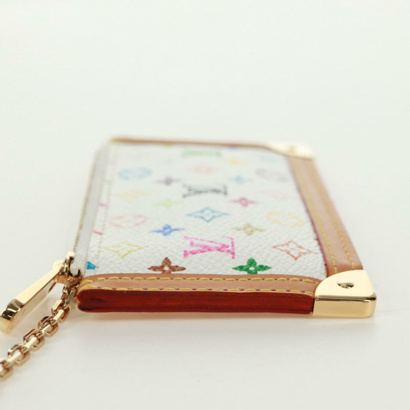 【日本直送】路易威登 (LOUIS VUITTON) 多色 Pochette Cles 零錢包 白色 M92655 LV 正品 171850V-2