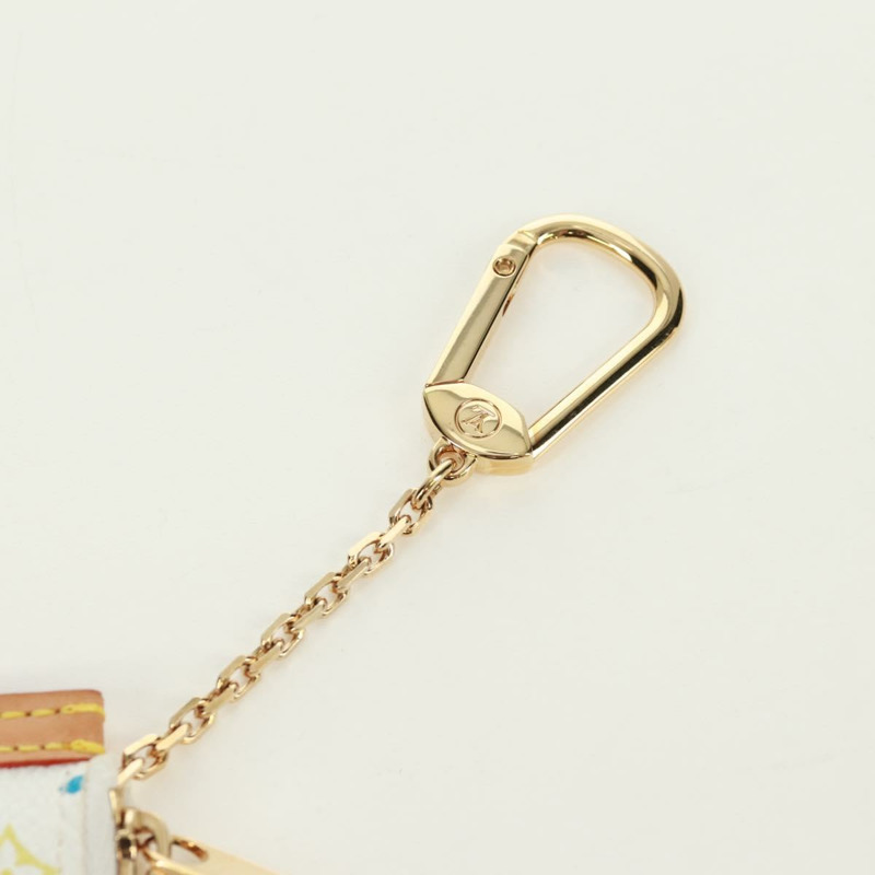 【日本直送】路易威登 (LOUIS VUITTON) 多色 Pochette Cles 零錢包 白色 M92655 LV 正品 171850V-5