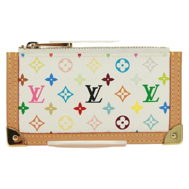 【日本直送】路易威登 (LOUIS VUITTON) 多色 Pochette Cles 零錢包 白色 M92655 LV 正品 171850V-12
