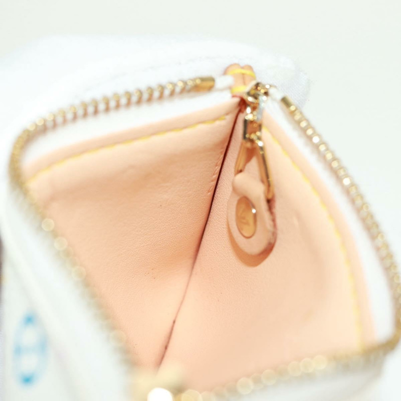 【日本直送】路易威登 (LOUIS VUITTON) 多色 Pochette Cles 零錢包 白色 M92655 LV 正品 171850V-17