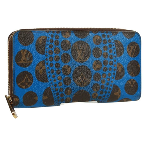 路易威登 Monogram Yayoi Kusama Zippy 長版皮夾 藍色 M60448 正品 170907V
