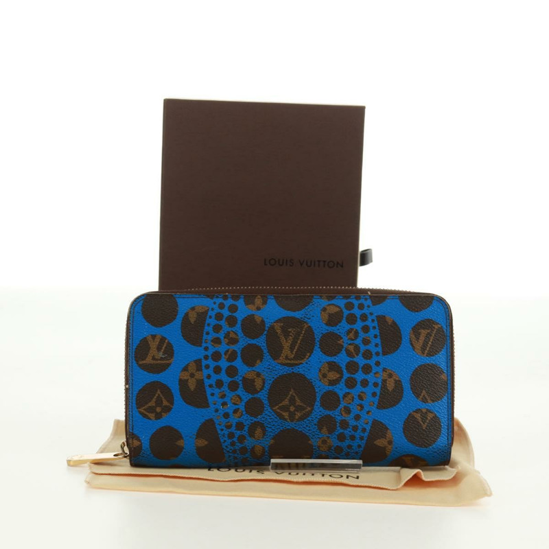 【日本直送】路易威登 Monogram Yayoi Kusama Zippy 長版皮夾 藍色 M60448 正品 170907V-11
