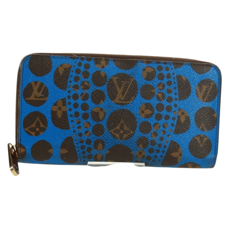 【日本直送】路易威登 Monogram Yayoi Kusama Zippy 長版皮夾 藍色 M60448 正品 170907V-12