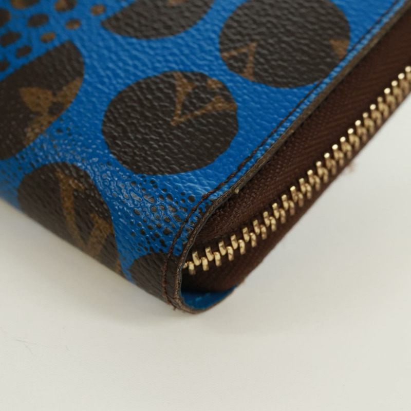【日本直送】路易威登 Monogram Yayoi Kusama Zippy 長版皮夾 藍色 M60448 正品 170907V-14