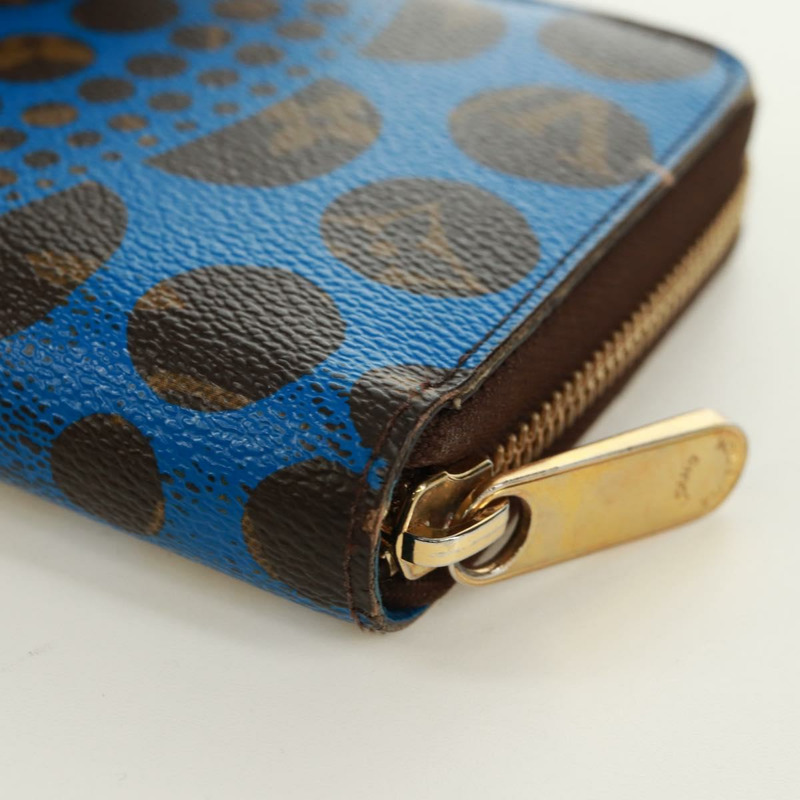 【日本直送】路易威登 Monogram Yayoi Kusama Zippy 長版皮夾 藍色 M60448 正品 170907V-16