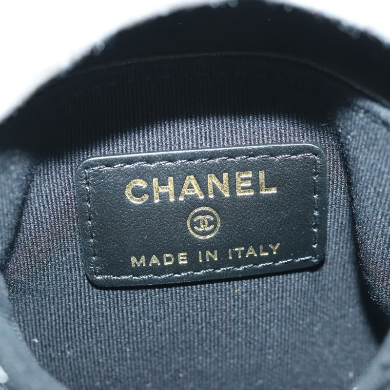 【日本直送】香奈兒 (CHANEL) Matelasse 黑色皮革手拿包，金色雙C標誌，正品編號 171856SAM-17