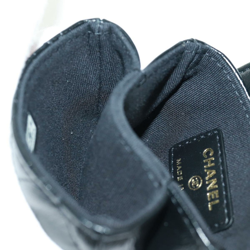 【日本直送】香奈兒 (CHANEL) Matelasse 黑色皮革手拿包，金色雙C標誌，正品編號 171856SAM-20