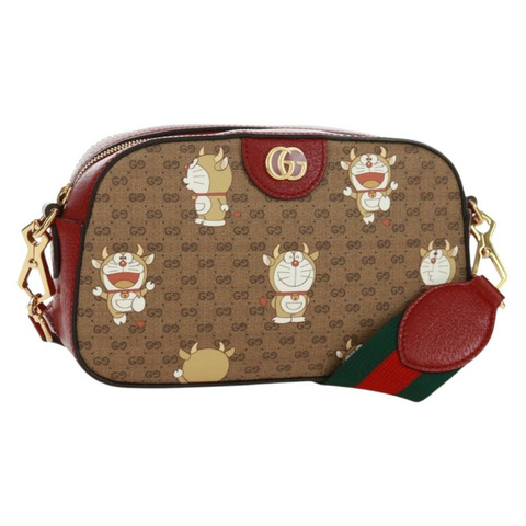 GUCCI Micro GG Supreme Doraemon 聯名款 PVC 手提包 574886 正品 171875SAM