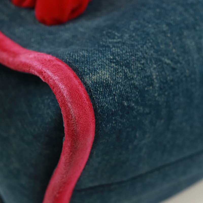 【日本直送】Miu Miu 鏈條單肩包 牛仔布 兩用 藍色 正品 170929V-17