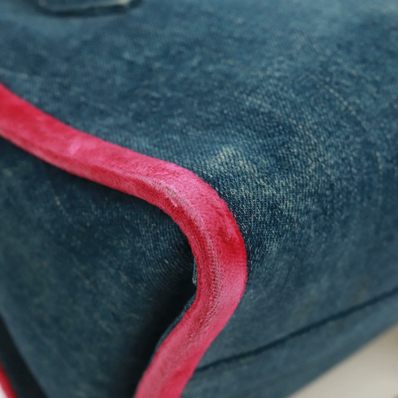 【日本直送】Miu Miu 鏈條單肩包 牛仔布 兩用 藍色 正品 170929V-19