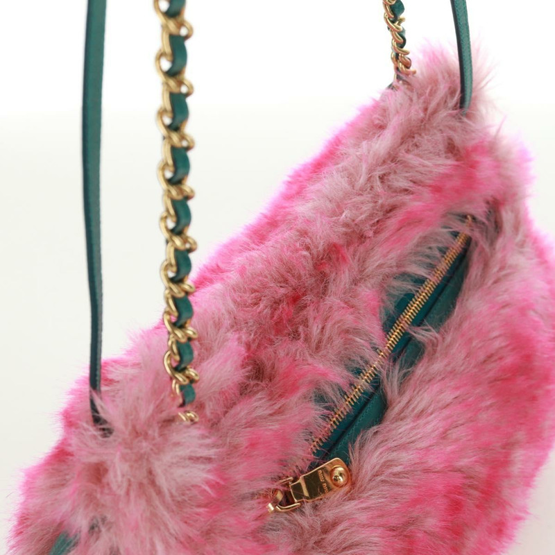 【日本直送】Miu Miu 粉紅毛絨鏈單肩包 正品 170941V-5